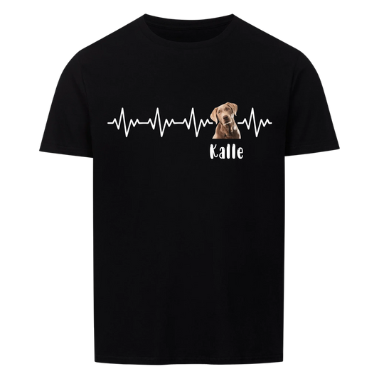 Trage deinen besten Freund immer am Herzen | Haustier -- T-Shirt mit Foto und Name - Unisex für Männer und Frauen