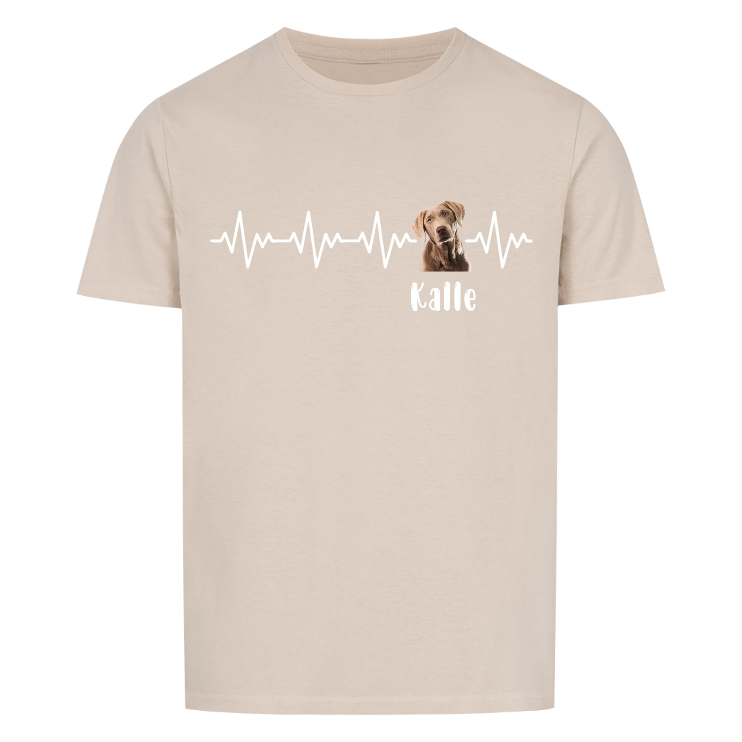 Trage deinen besten Freund immer am Herzen | Haustier -- T-Shirt mit Foto und Name - Unisex für Männer und Frauen