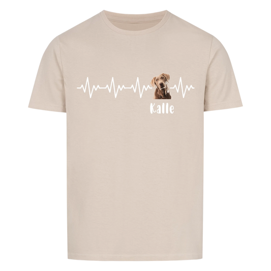 Trage deinen besten Freund immer am Herzen | Haustier -- T-Shirt mit Foto und Name - Unisex für Männer und Frauen