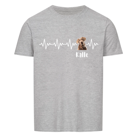 Trage deinen besten Freund immer am Herzen | Haustier -- T-Shirt mit Foto und Name - Unisex für Männer und Frauen