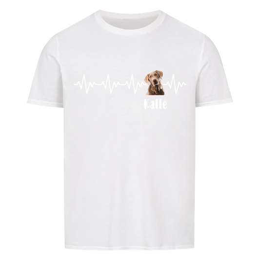 Trage deinen besten Freund immer am Herzen | Haustier -- T-Shirt mit Foto und Name - Unisex für Männer und Frauen