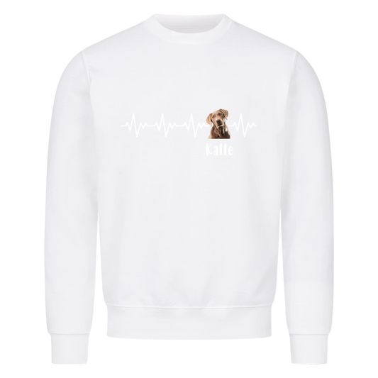 Trage deinen besten Freund immer am Herzen | Haustier - Sweatshirt / Pulli mit Foto und Name