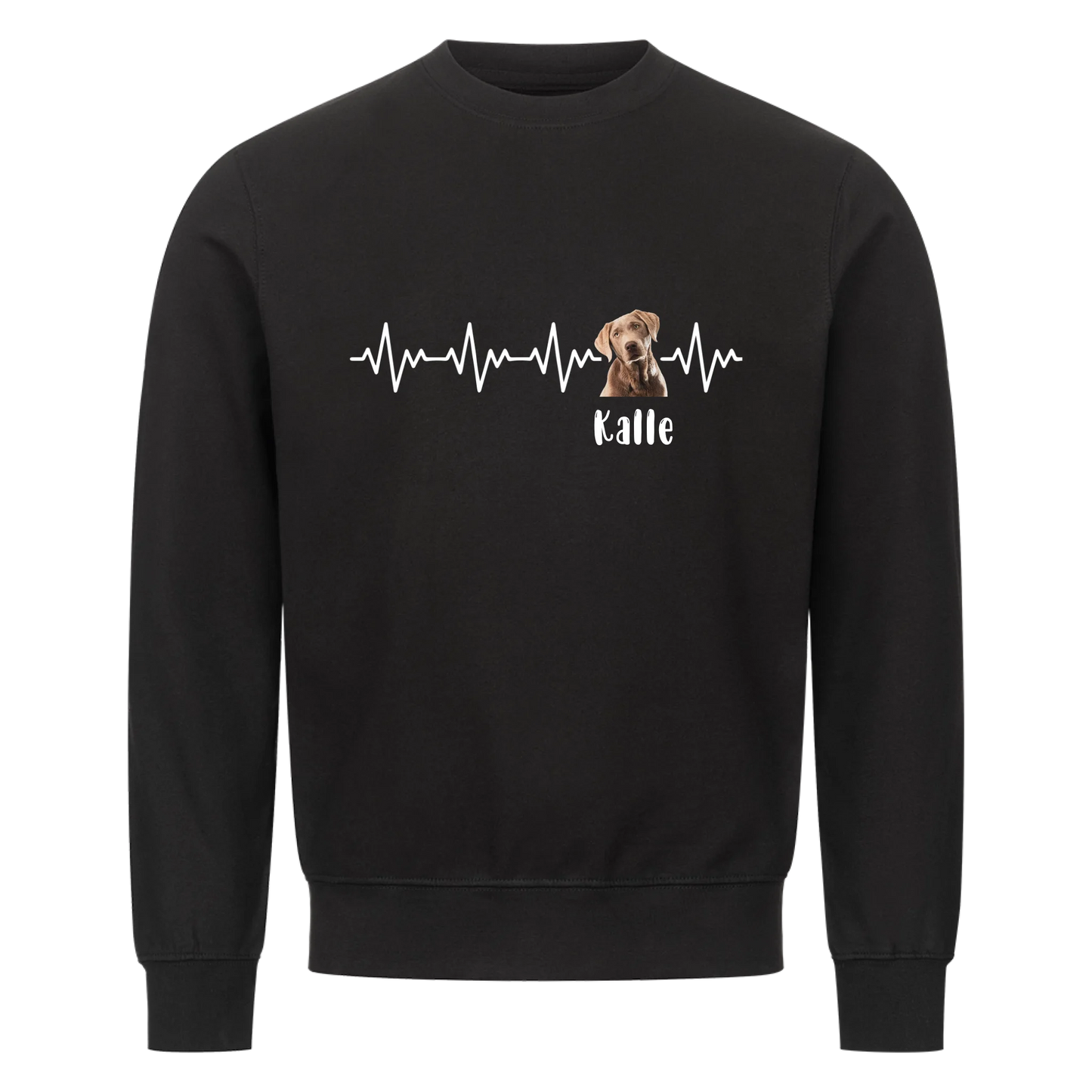 Trage deinen besten Freund immer am Herzen | Haustier - Sweatshirt / Pulli mit Foto und Name