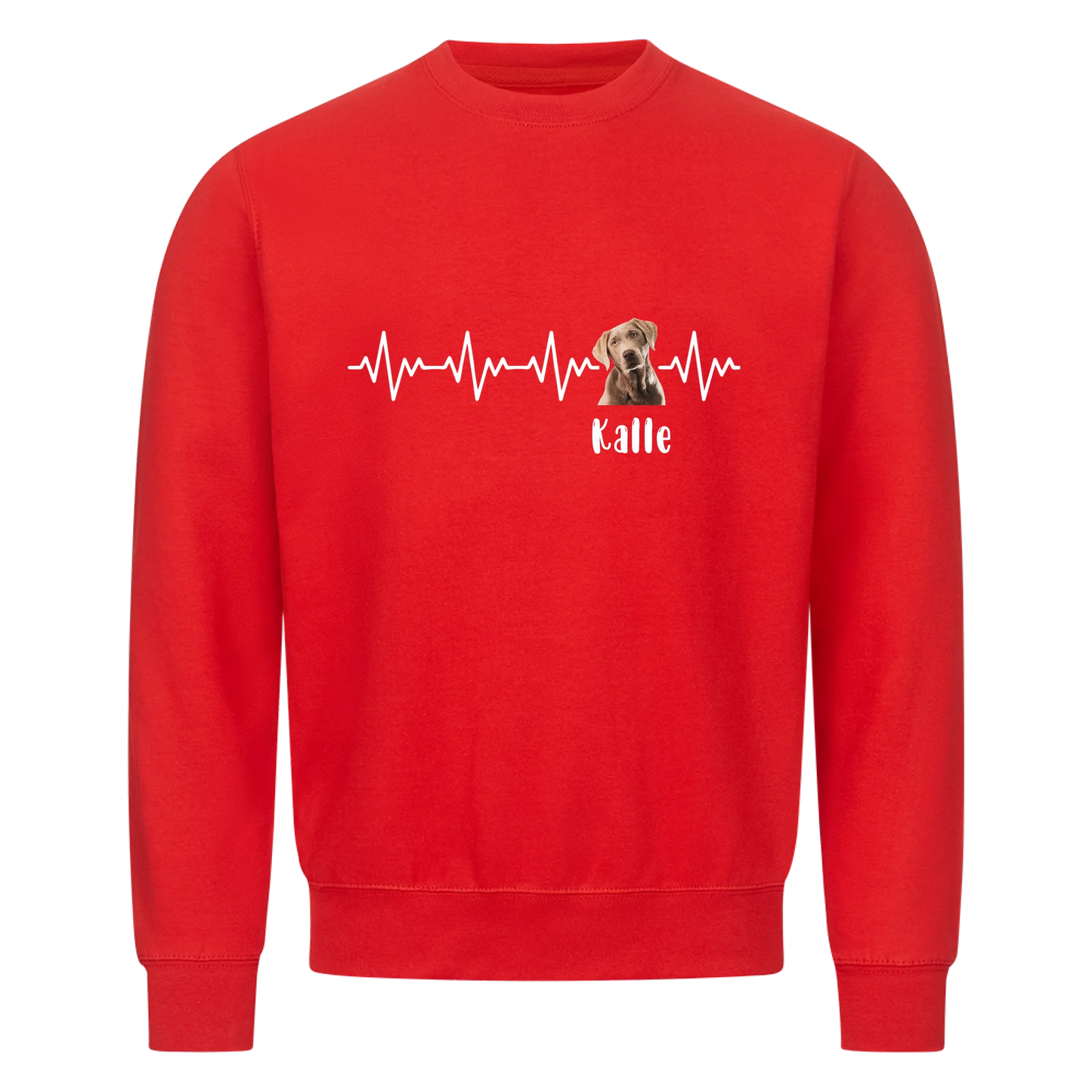 Trage deinen besten Freund immer am Herzen | Haustier - Sweatshirt / Pulli mit Foto und Name