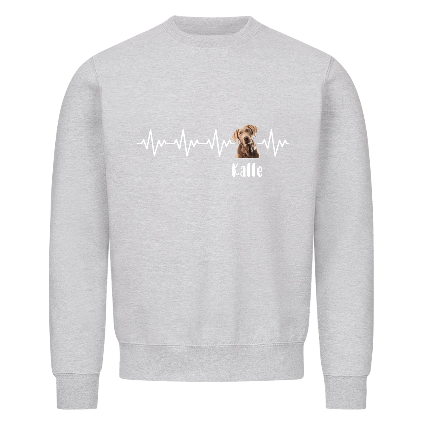 Trage deinen besten Freund immer am Herzen | Haustier - Sweatshirt / Pulli mit Foto und Name