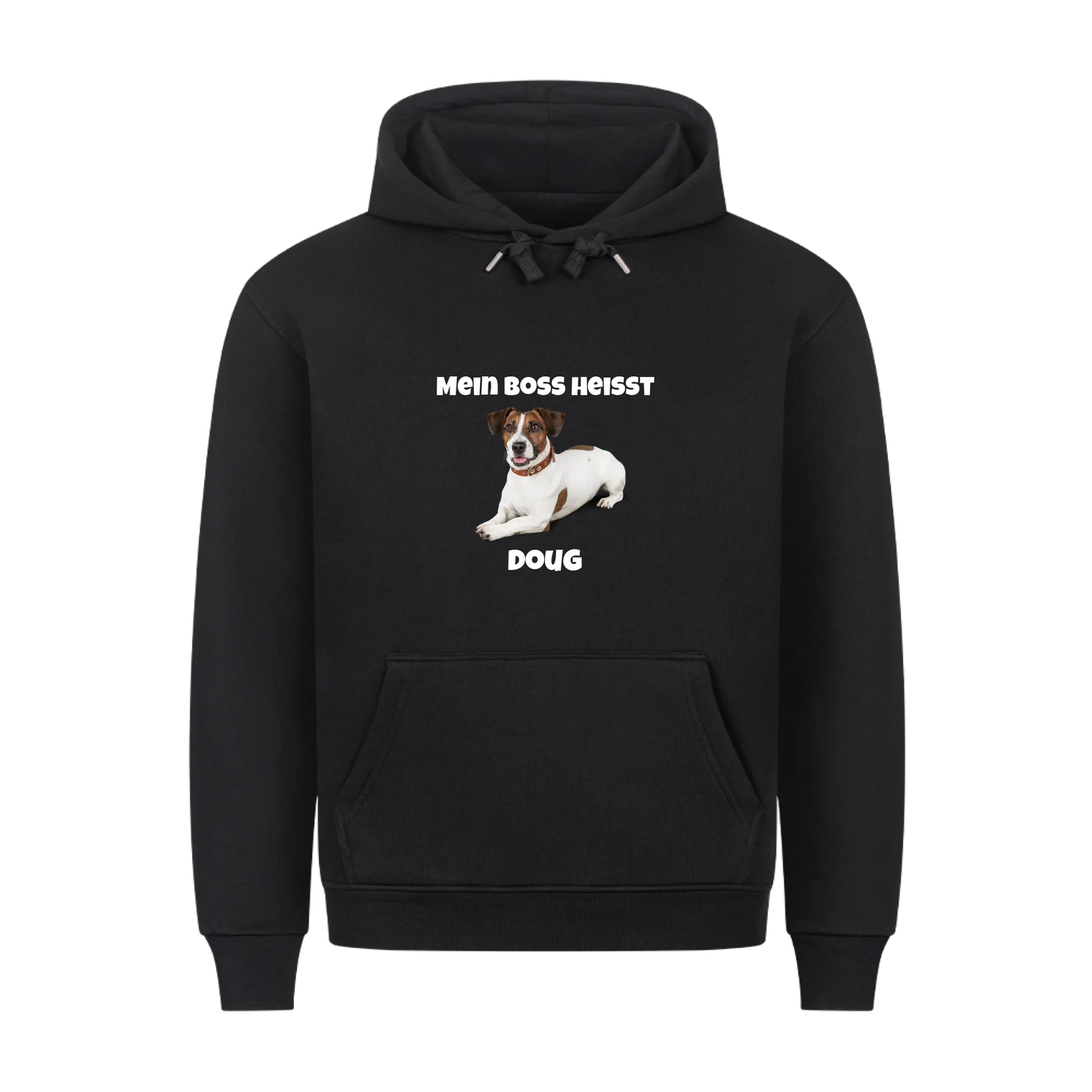 Mein Boss heisst (Hundefoto) | Haustier - Premium Hoodie - Frontdruck