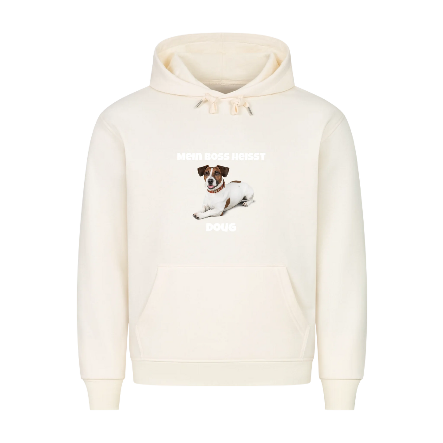 Mein Boss heisst (Hundefoto) | Haustier - Premium Hoodie - Frontdruck