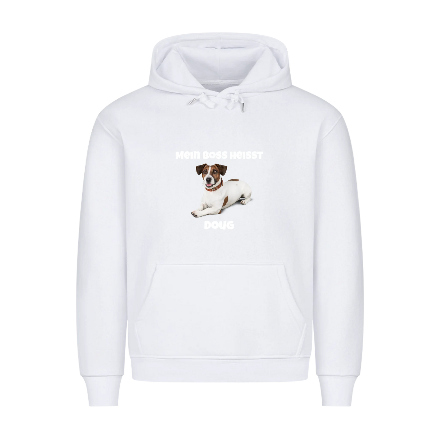 Mein Boss heisst (Hundefoto) | Haustier - Premium Hoodie - Frontdruck