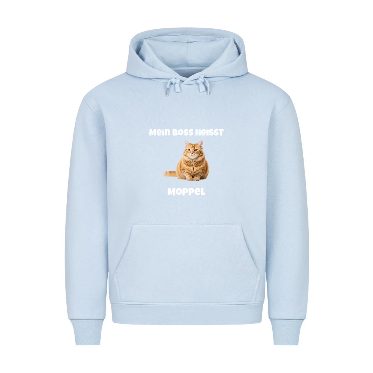 Mein Boss heisst | Haustier Katze Kater - Premium Hoodie - Frontdruck