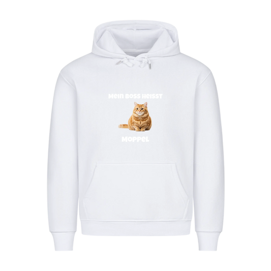Mein Boss heisst | Haustier Katze Kater - Premium Hoodie - Frontdruck