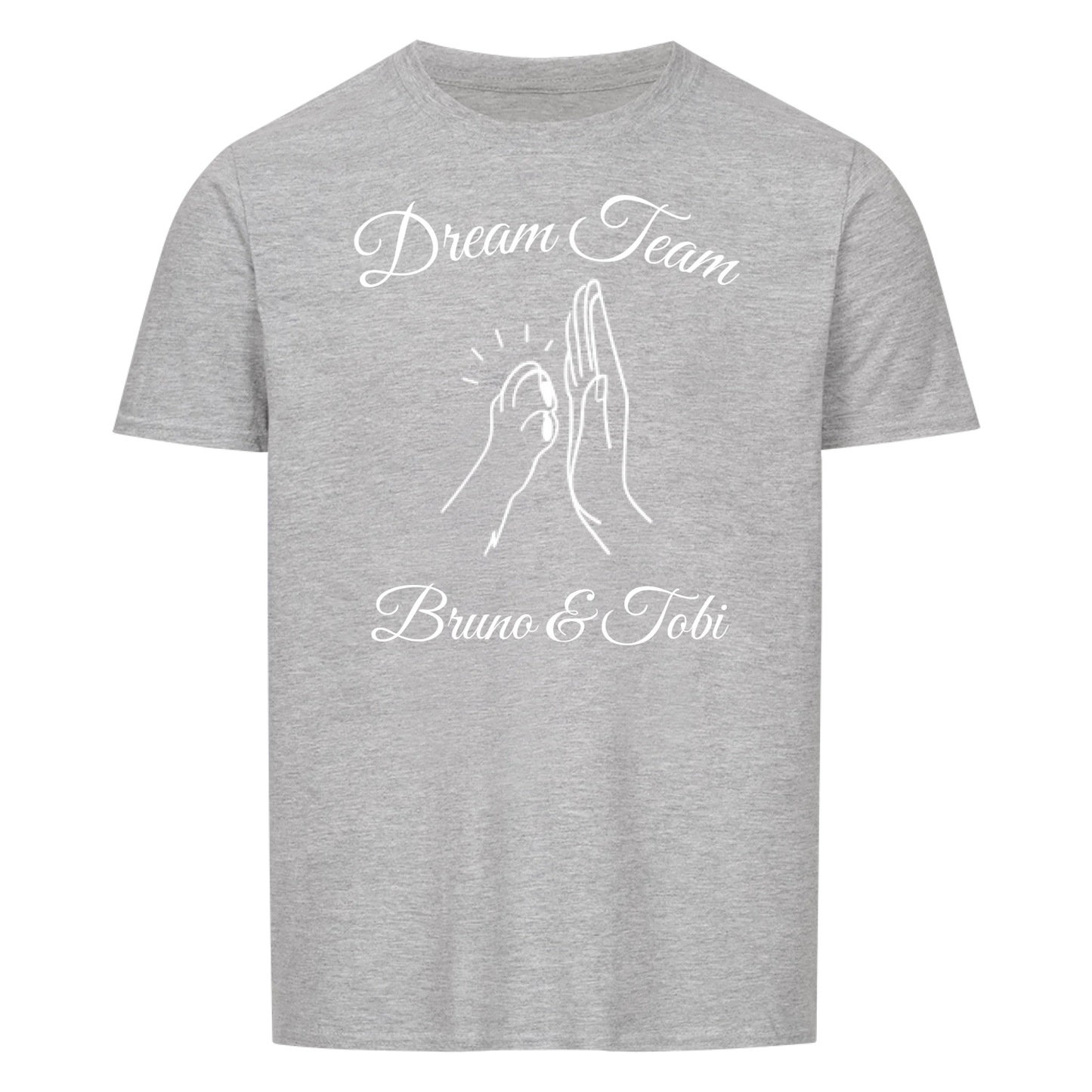 Pfote und Hand | Dream Team Haustier Hund Katze -- T-Shirt mit Namen - Unisex für Männer und Frauen