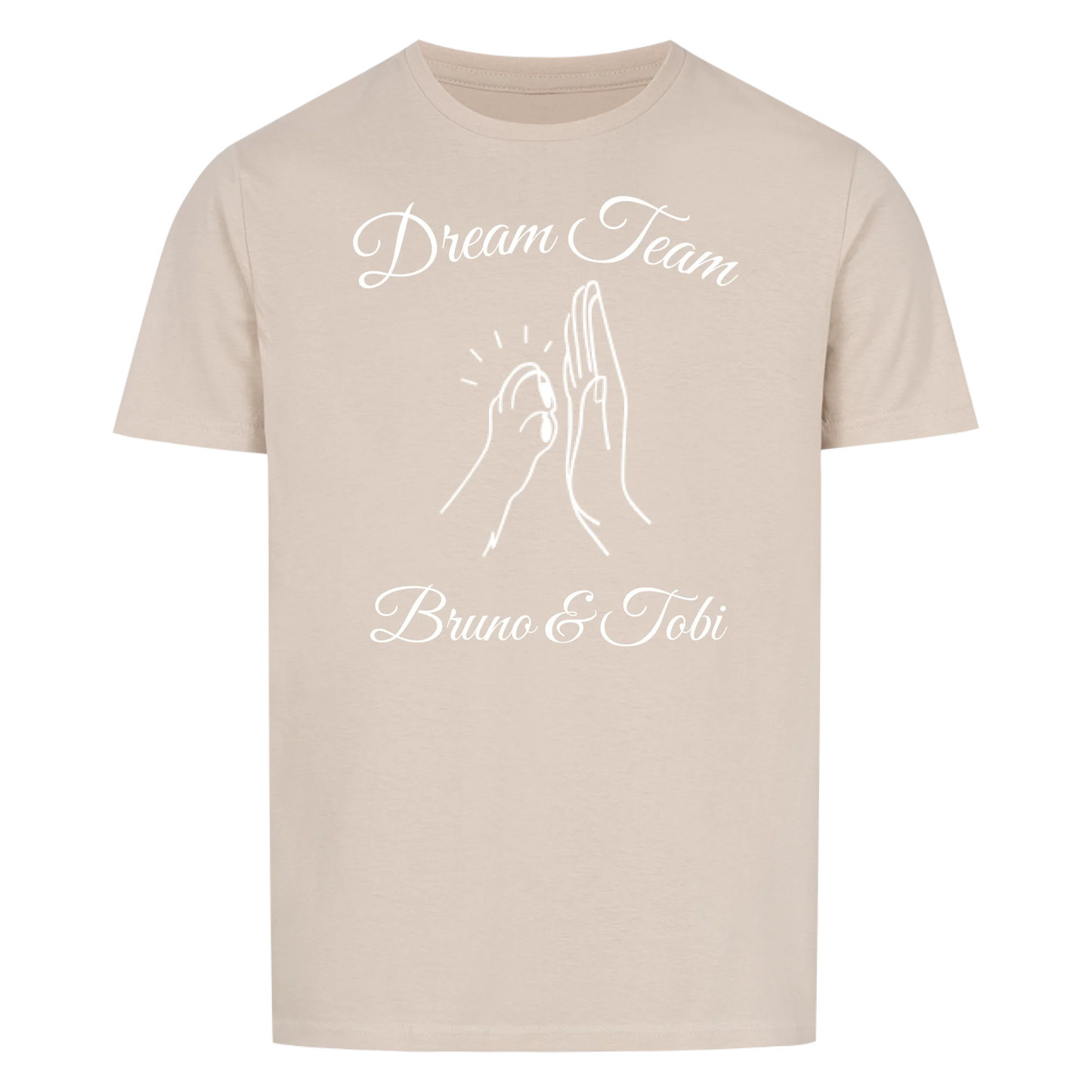 Pfote und Hand | Dream Team Haustier Hund Katze -- T-Shirt mit Namen - Unisex für Männer und Frauen
