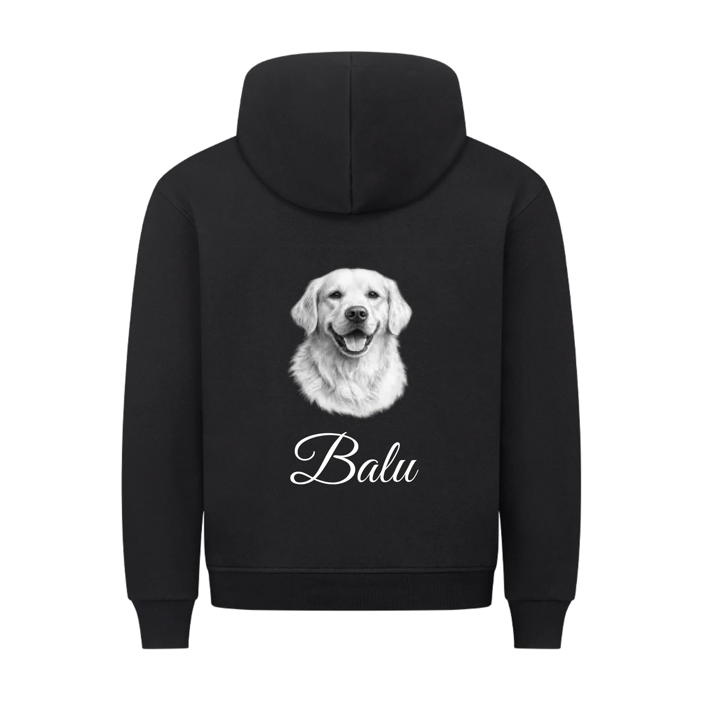 Your pet as a pencil drawing - Hoodie back print