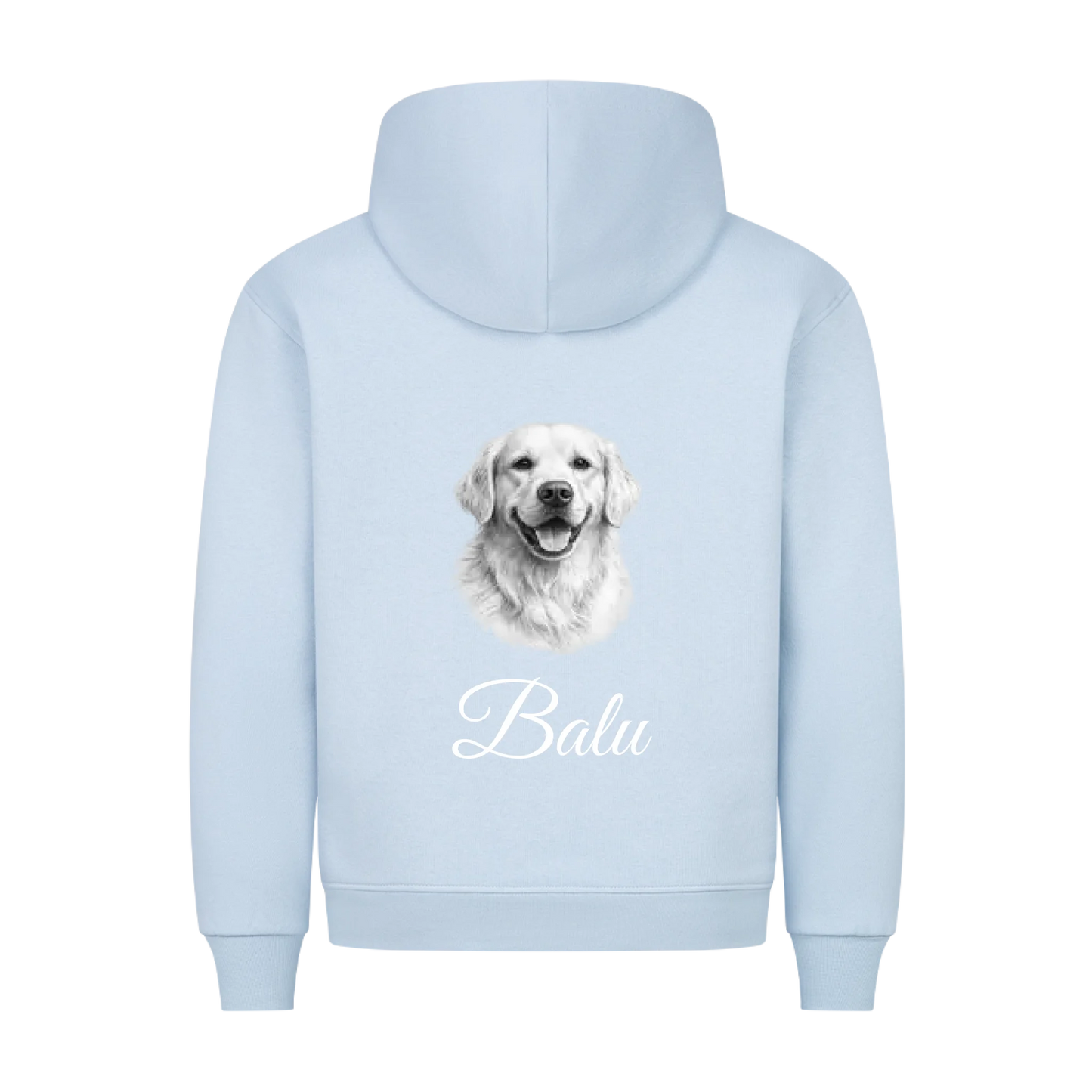 Your pet as a pencil drawing - Hoodie back print