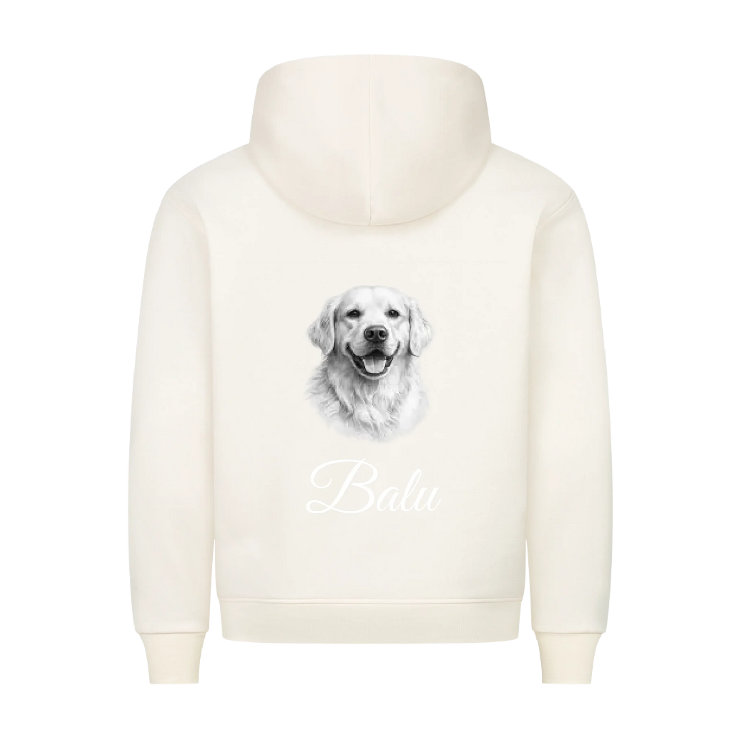 Your pet as a pencil drawing - Hoodie back print