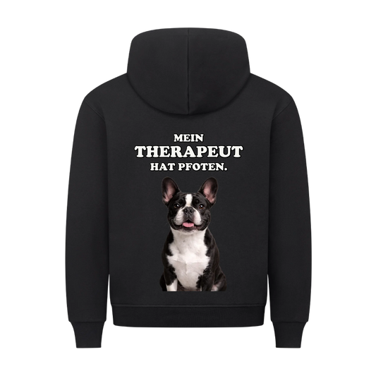 Mein Therapeut hat Pfoten - Hoodie Rückendruck