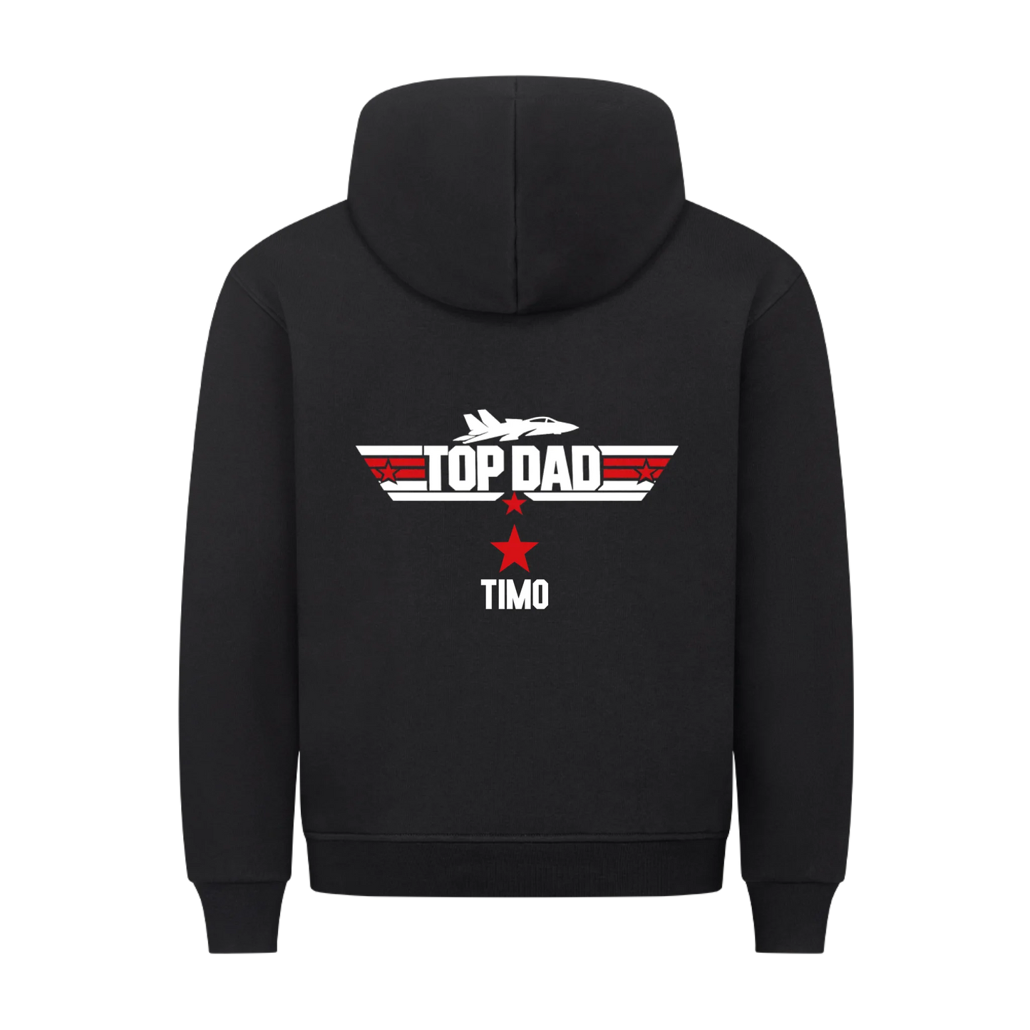 TOP DAD mit Name - Hoodie Rückendruck