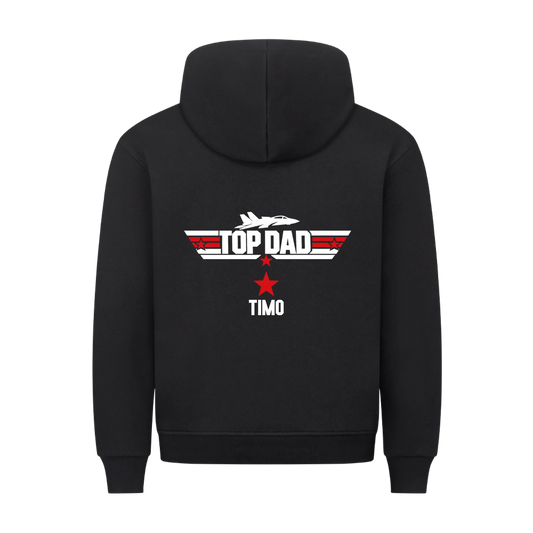 TOP DAD mit Name - Hoodie Rückendruck