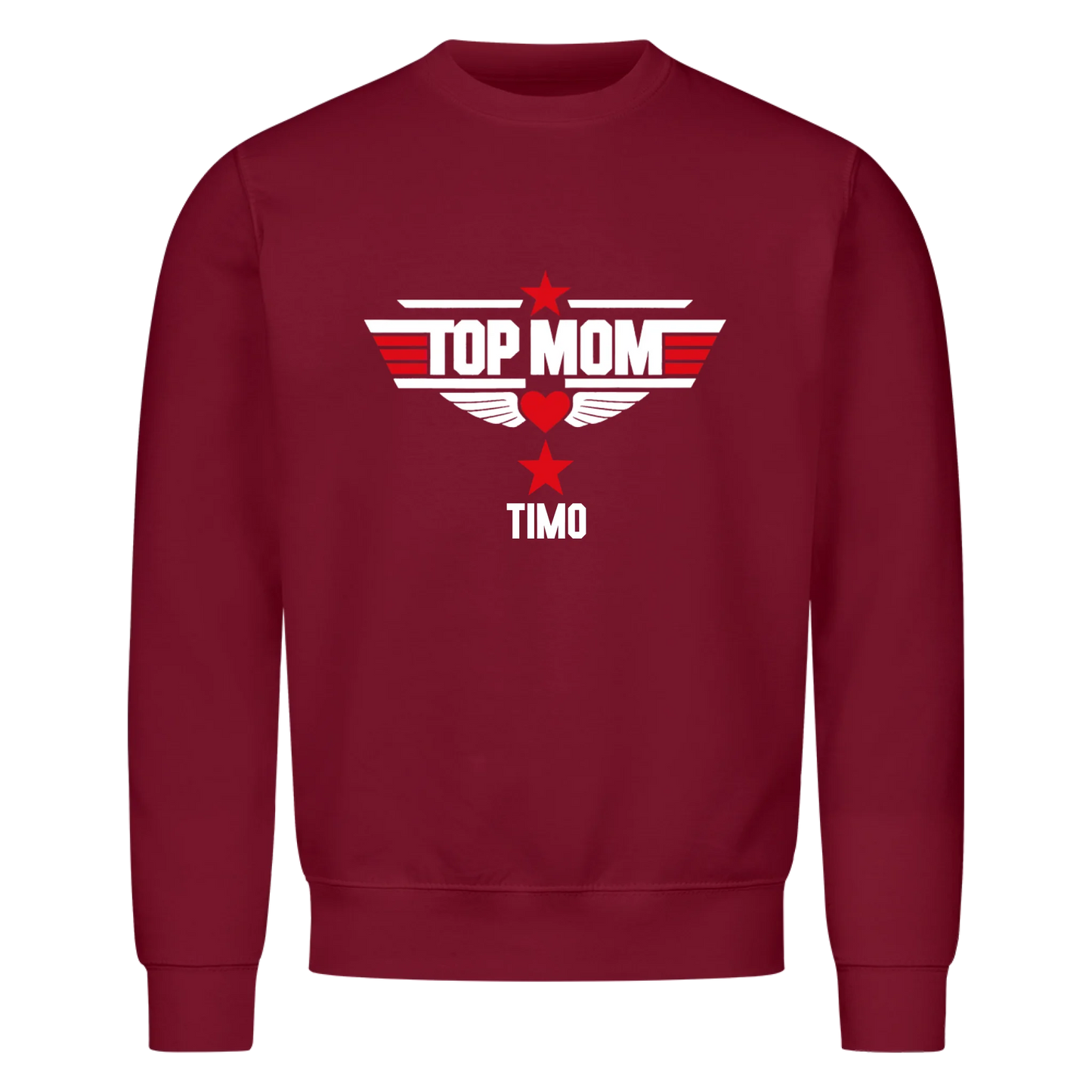 TOP MOM mit Name - Sweatshirt / Pulli