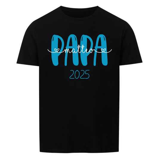 Papa Namen und Datum -- T-Shirt Unisex
