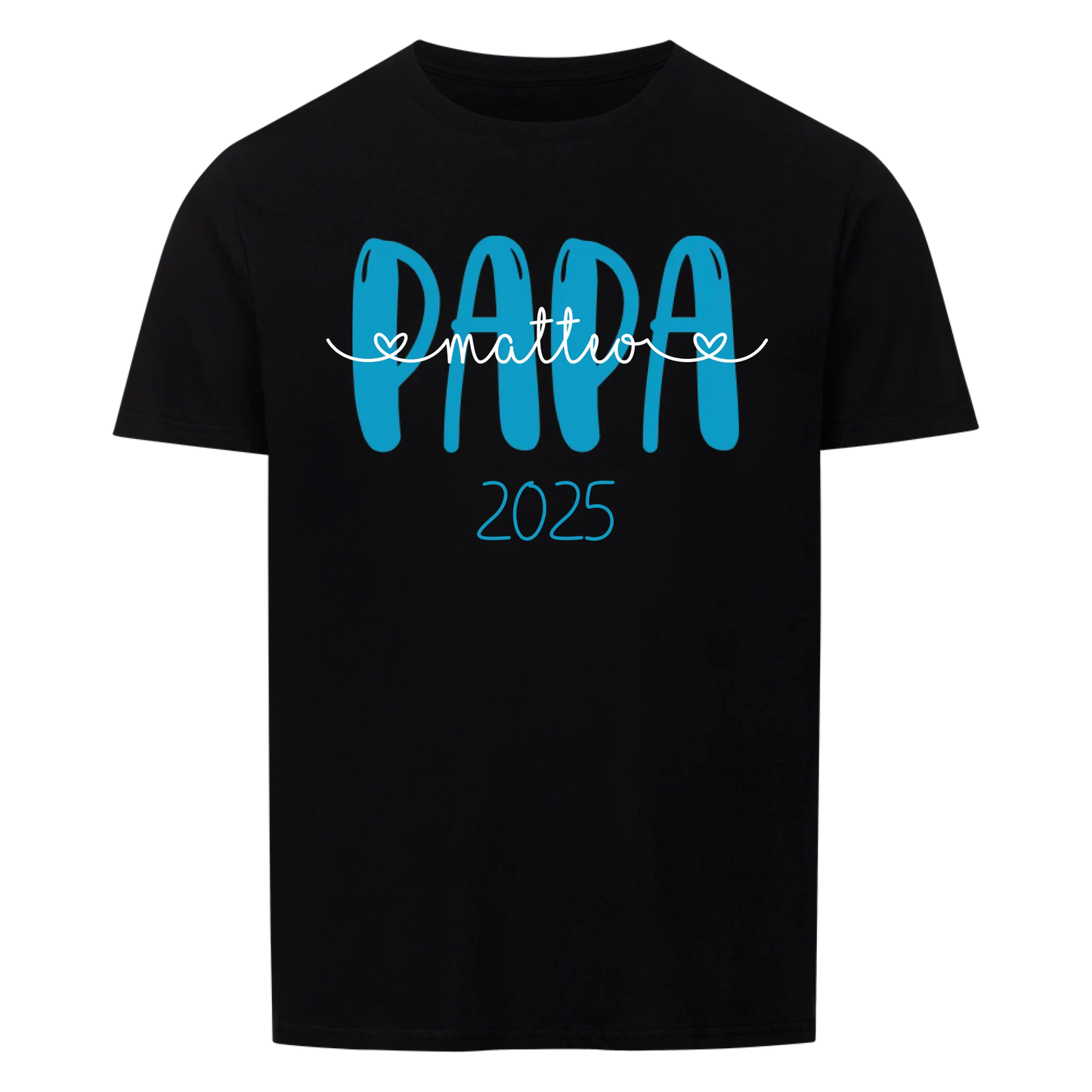 Papa Namen und Datum -- T-Shirt Unisex