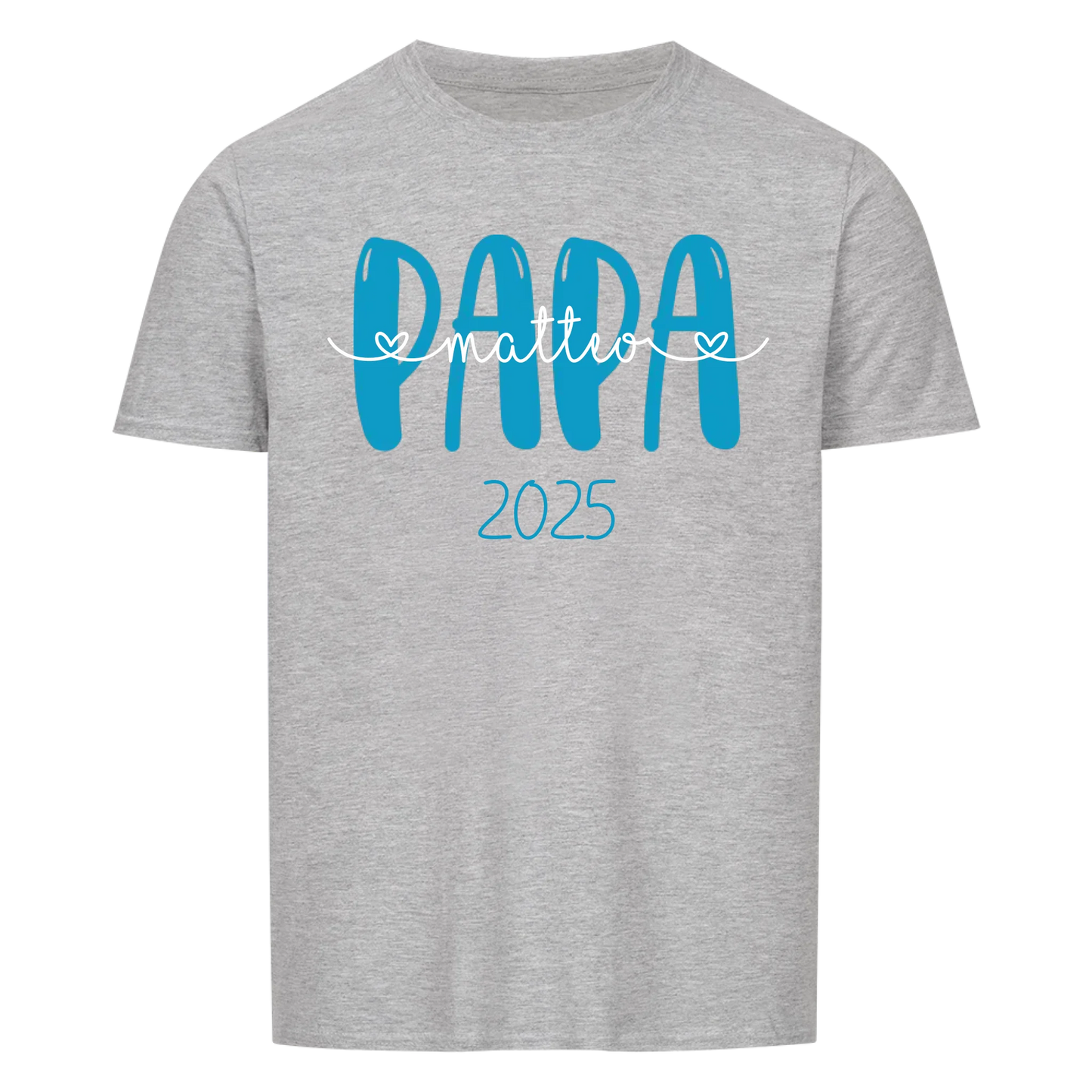 Papa Namen und Datum -- T-Shirt Unisex