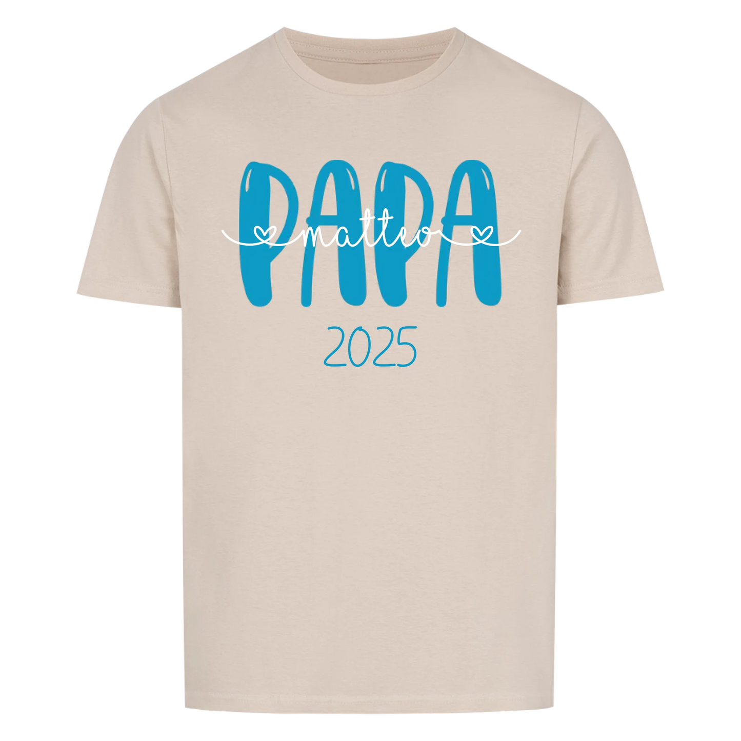 Papa Namen und Datum -- T-Shirt Unisex