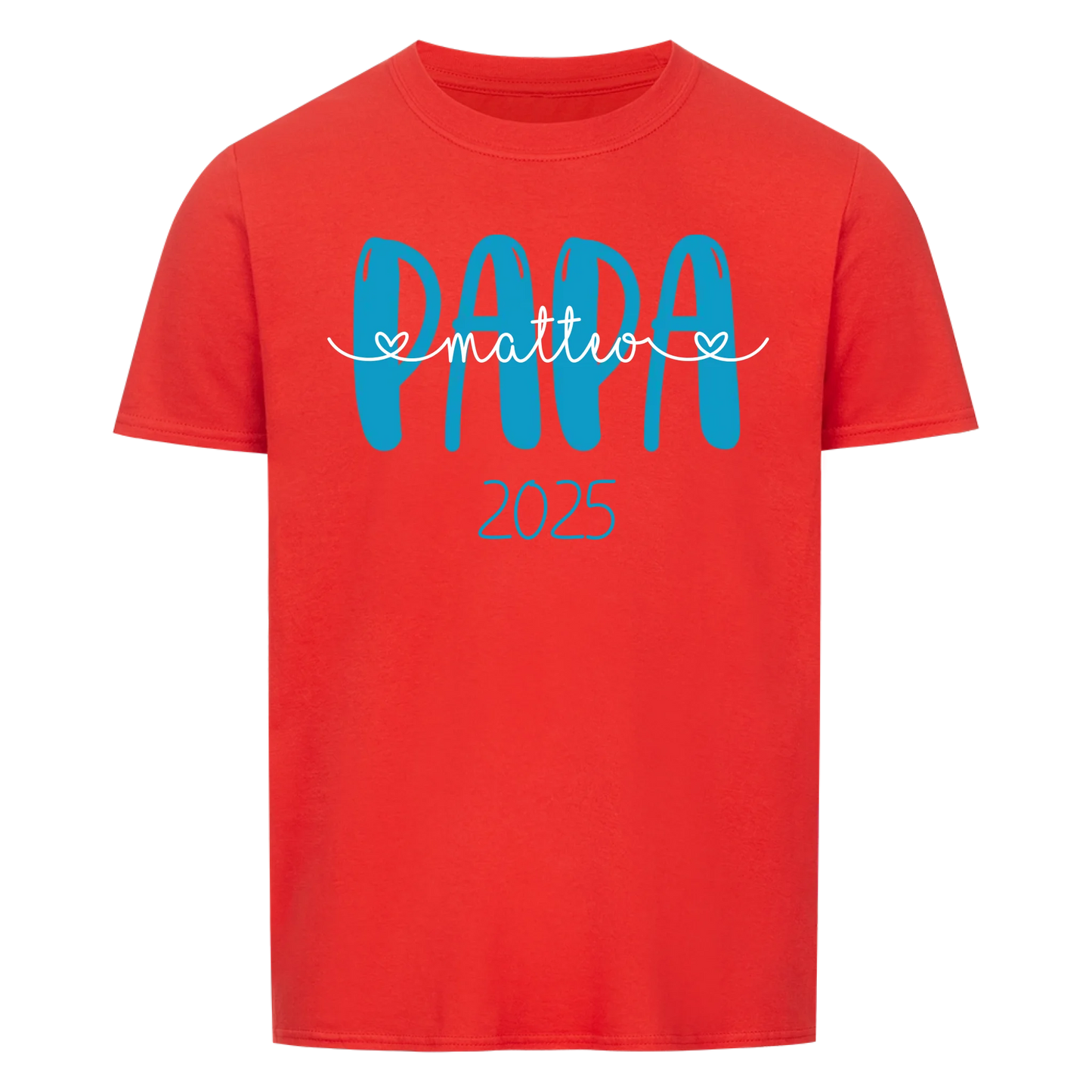 Papa Namen und Datum -- T-Shirt Unisex
