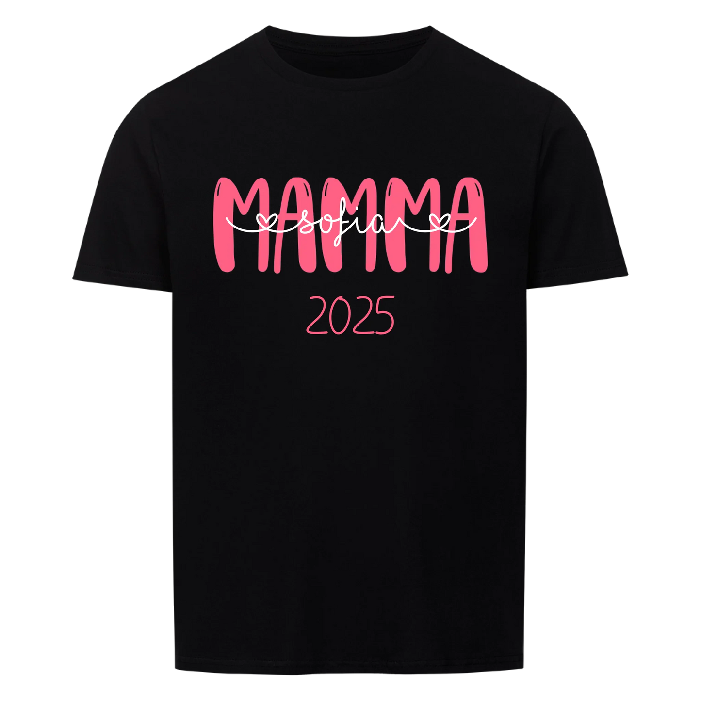 Mamma mit Namen und Datum -- T-Shirt Unisex