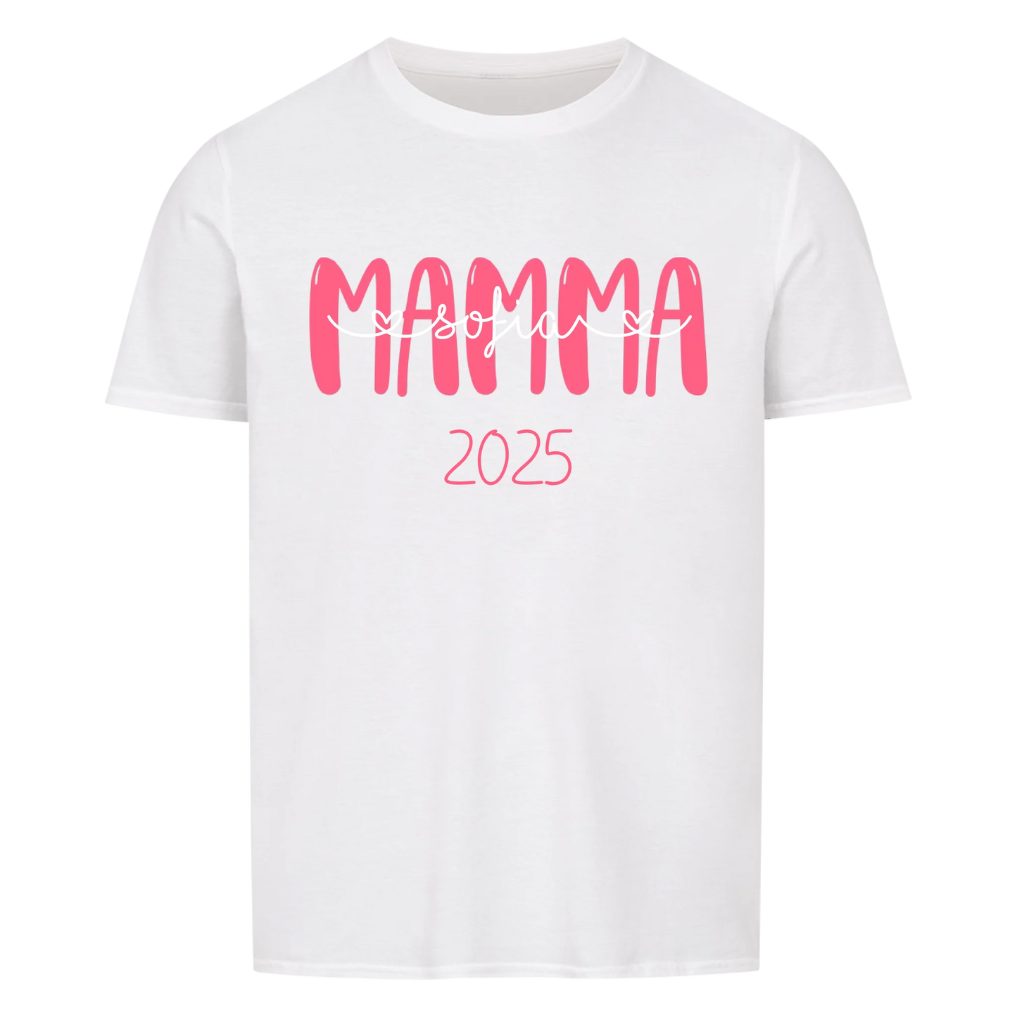Mamma mit Namen und Datum -- T-Shirt Unisex