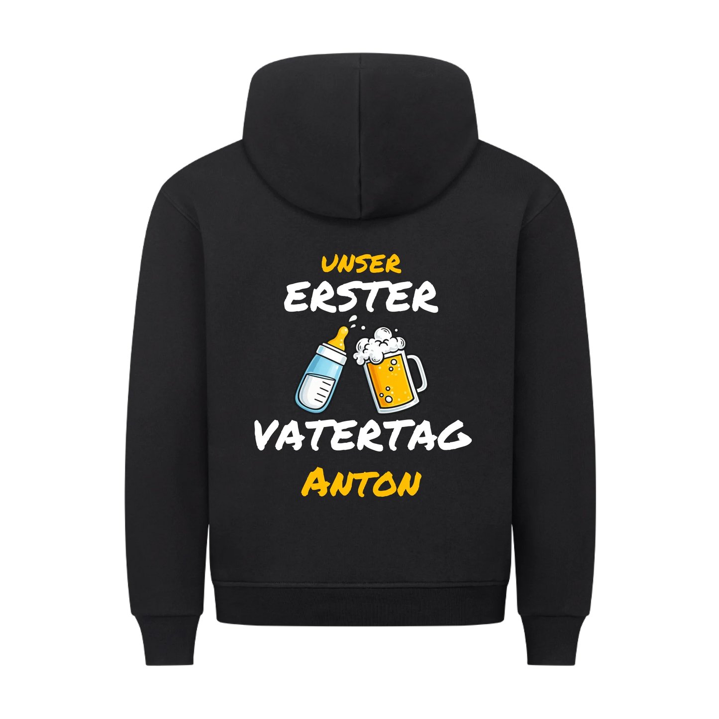 Unser erster Vatertag - Premium Hoodie Rückendruck