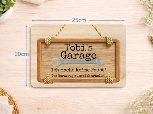 Metallschild Werkstatt - Garage - Hobbyraum - 20×30 cm