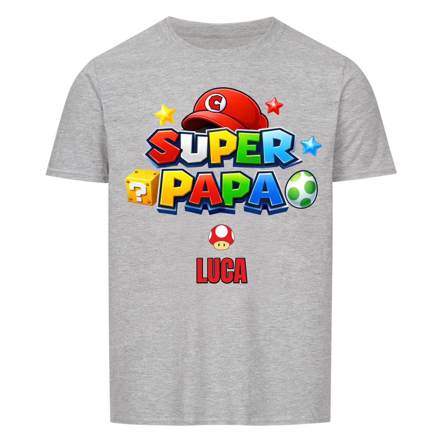 Super Papa mit Buchstabe in Cap (2) -- T-Shirt Unisex