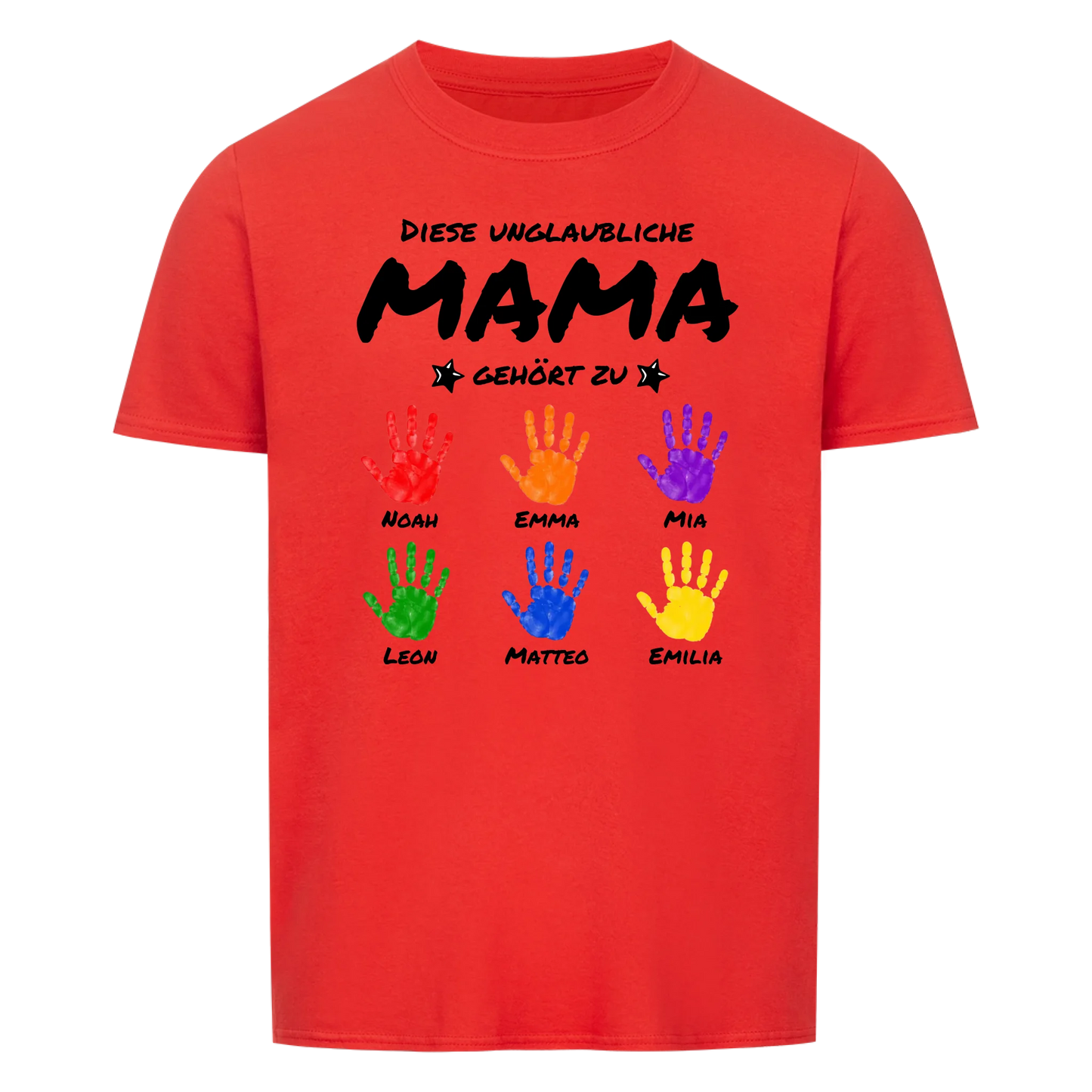 This incredible mom belongs to (children's hands with names) -- Unisex T-Shirt