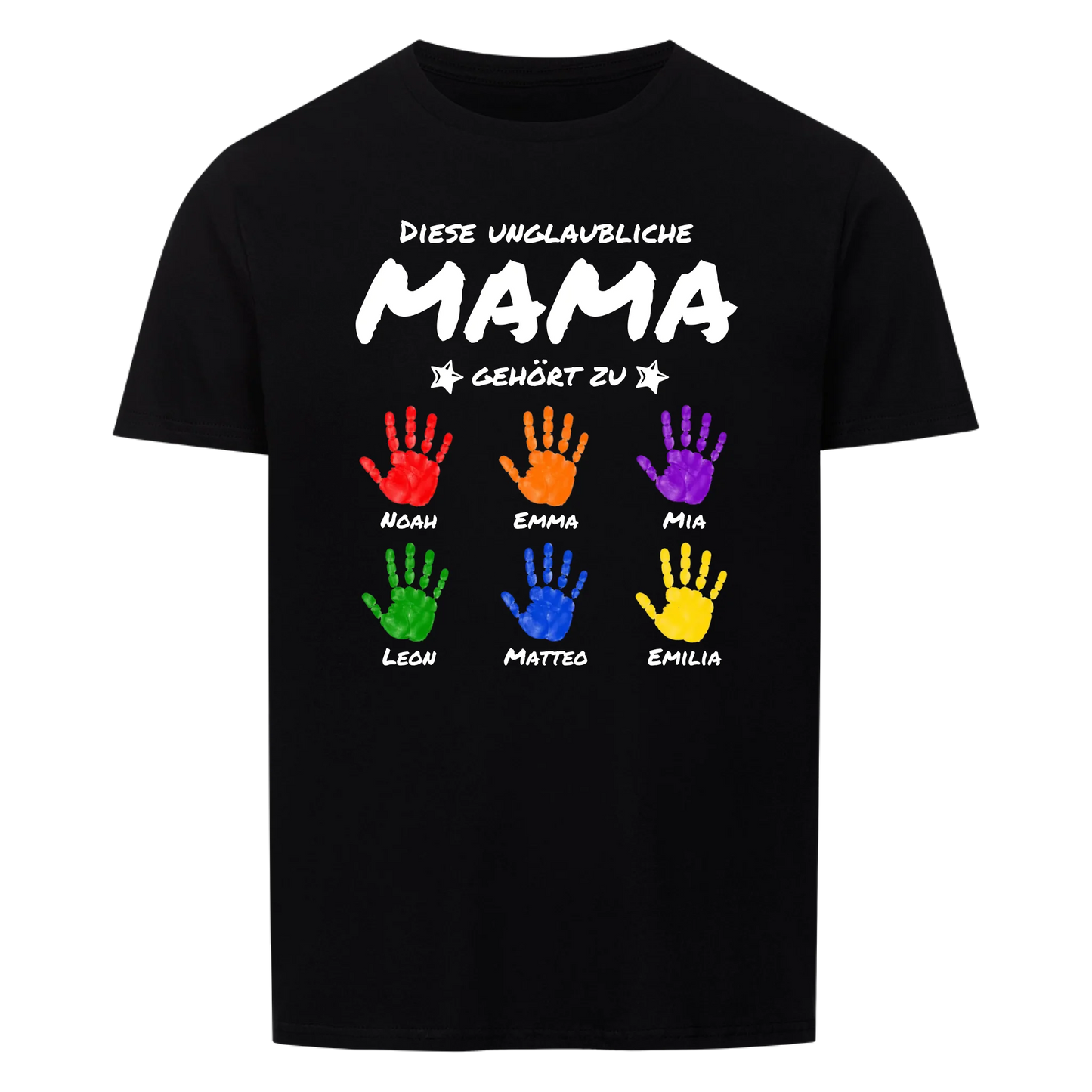 This incredible mom belongs to (children's hands with names) -- Unisex T-Shirt