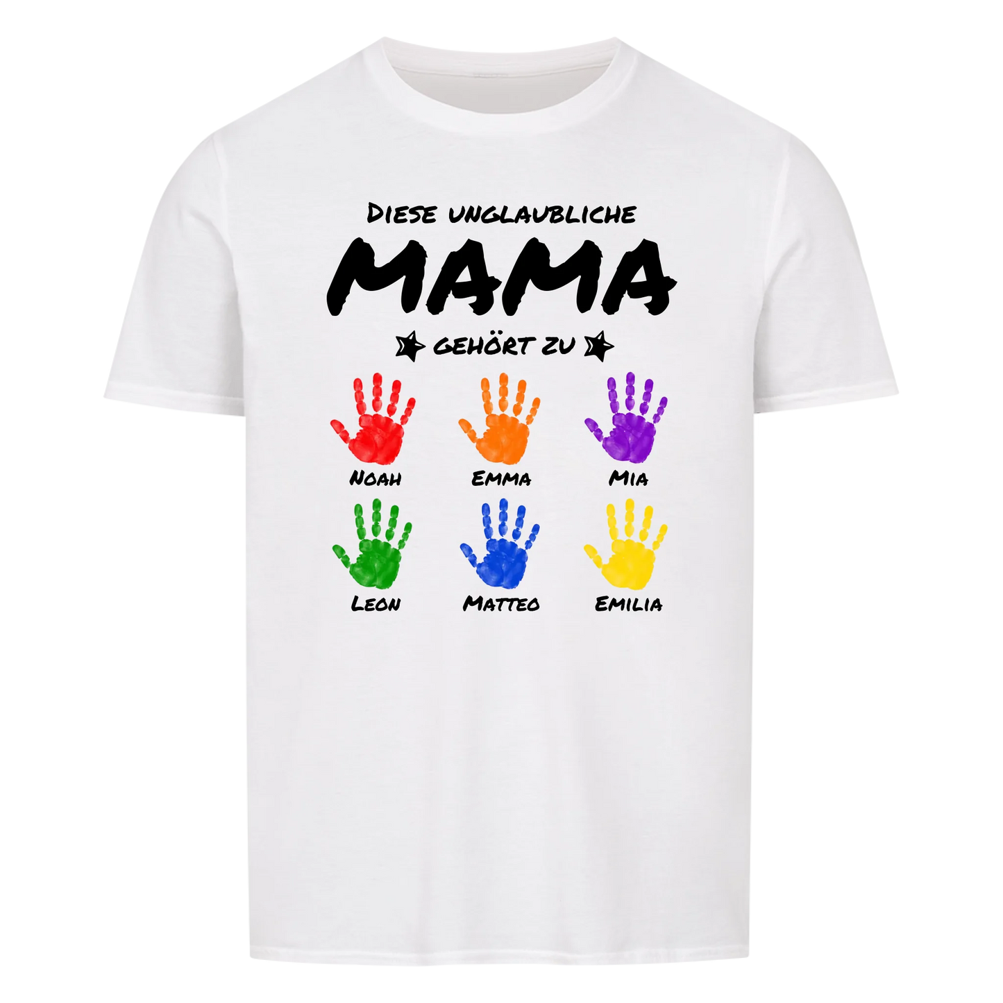 This incredible mom belongs to (children's hands with names) -- Unisex T-Shirt