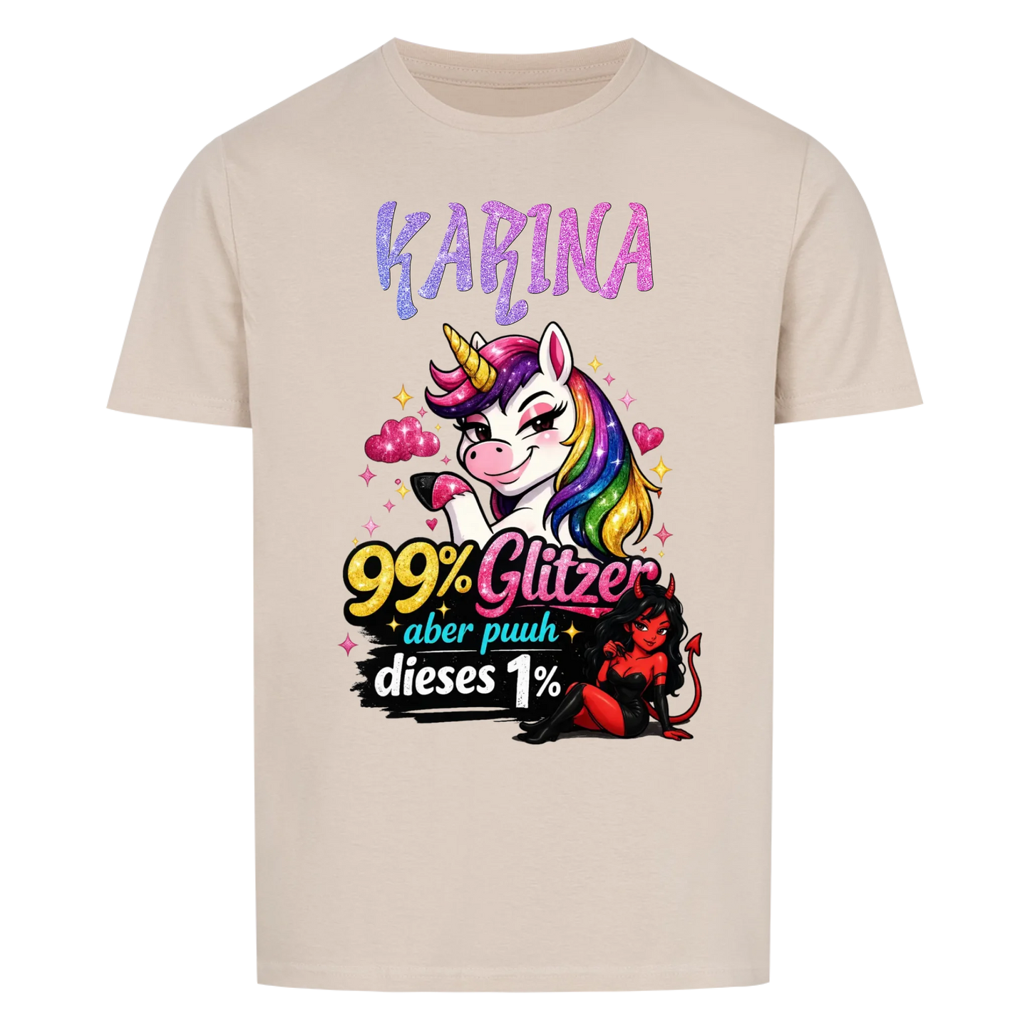 99% Glitzer aber puuh dieses 1% -- T-Shirt Unisex