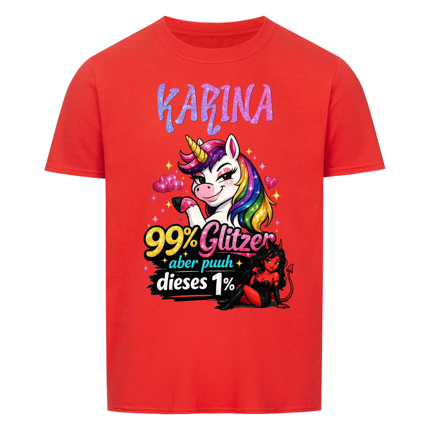 99% Glitzer aber puuh dieses 1% -- T-Shirt Unisex