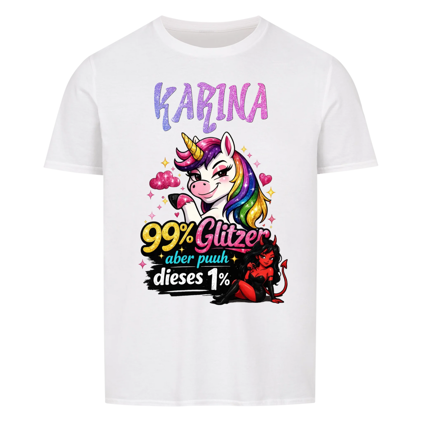99% Glitzer aber puuh dieses 1% -- T-Shirt Unisex