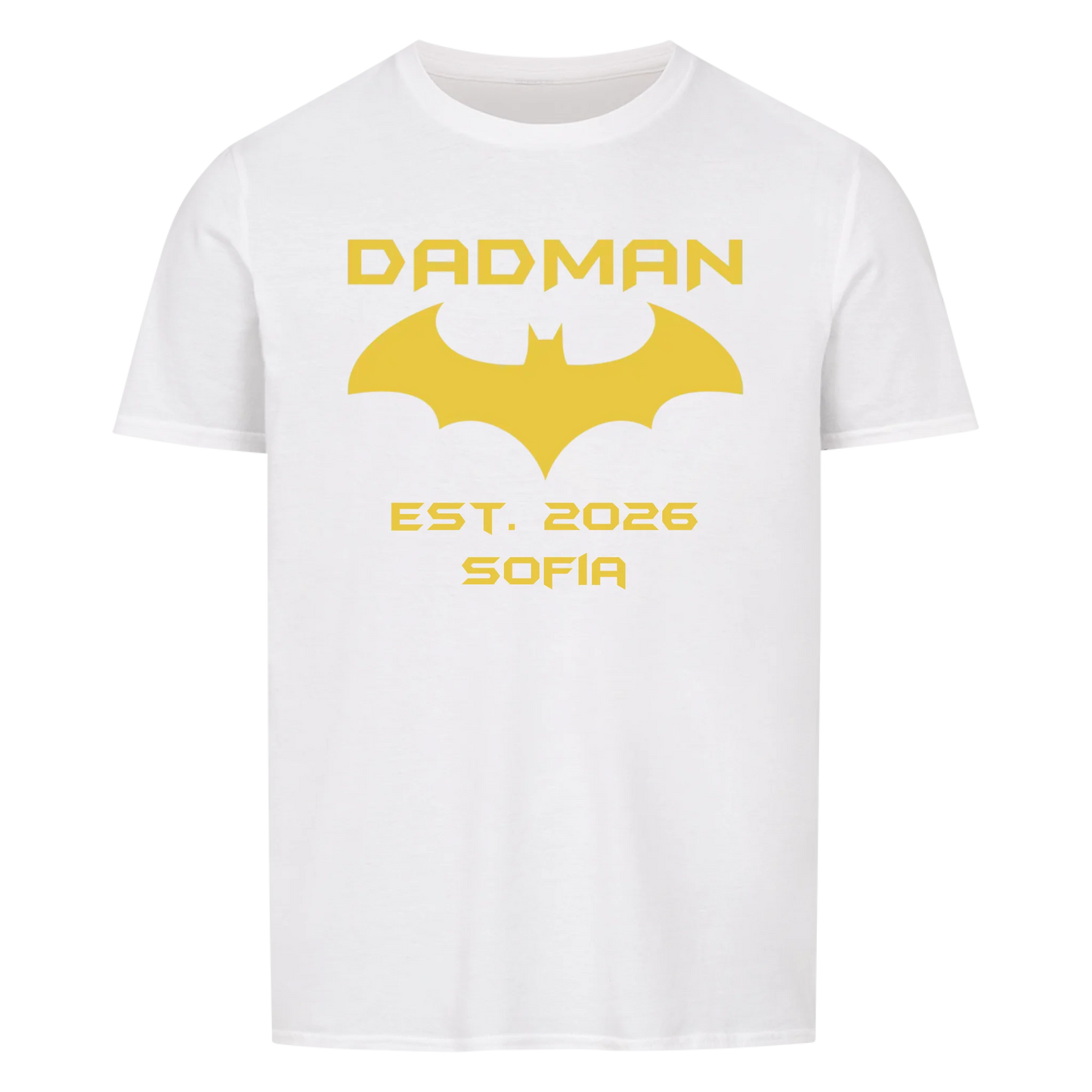 Dadman with Kids Name & Year --- T-Shirt Unisex