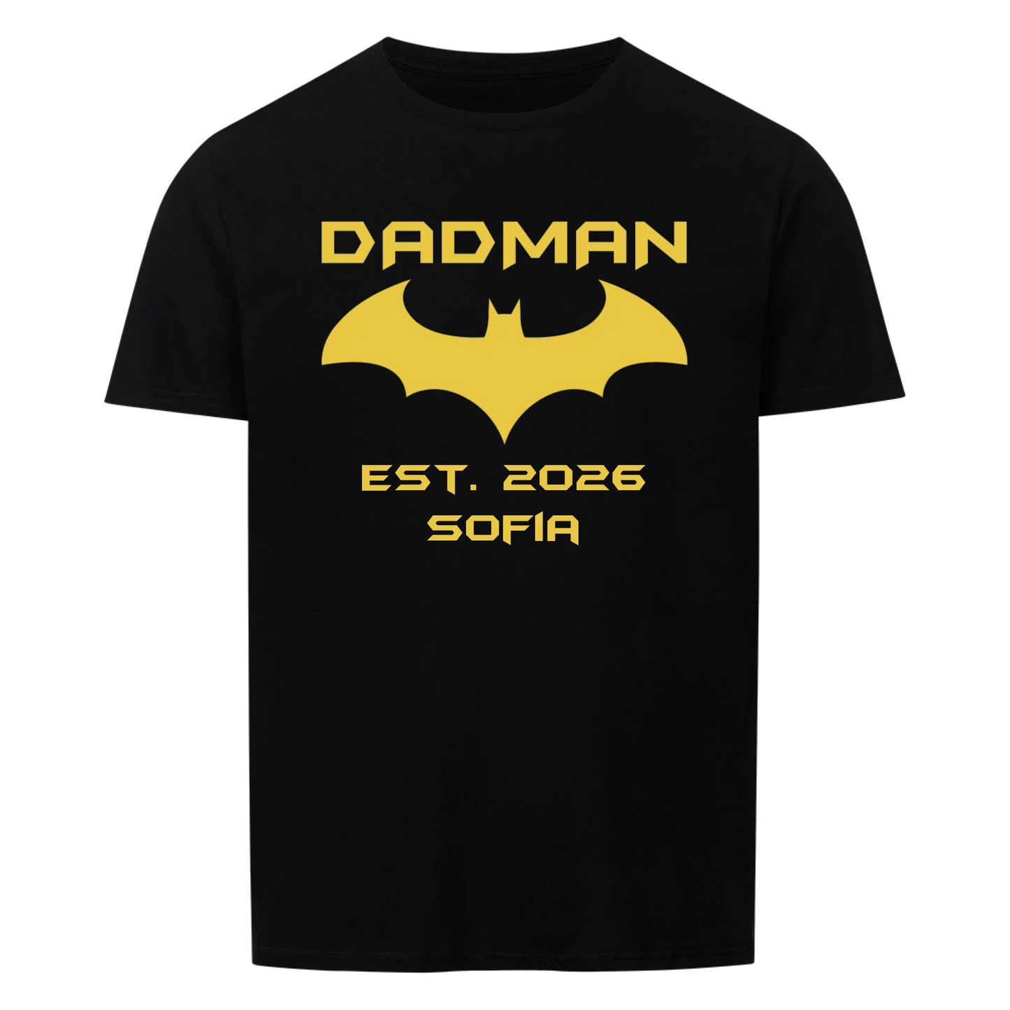 Dadman with Kids Name & Year --- T-Shirt Unisex