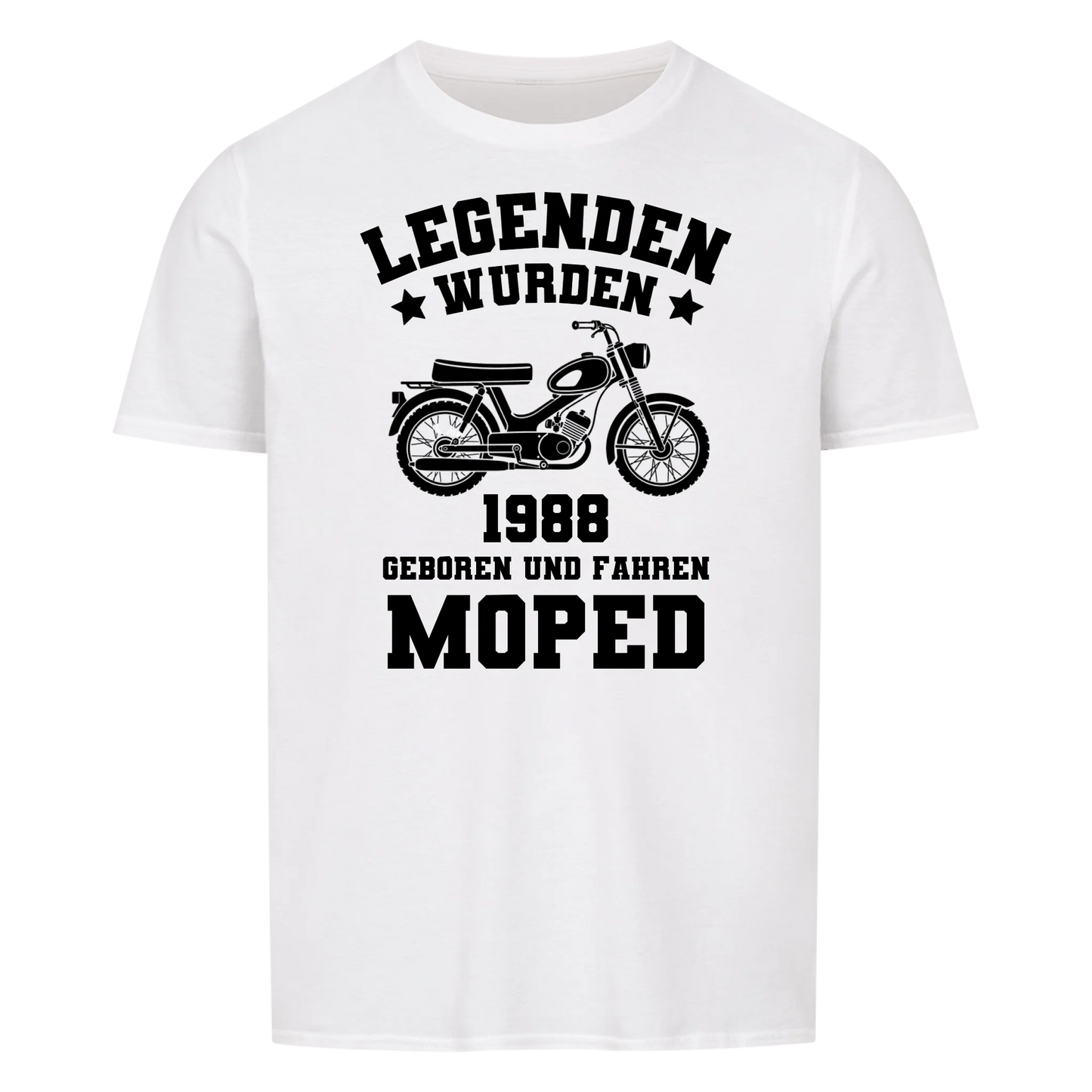 Legenden wurden Jahr geboren und fahren Moped -- T-Shirt Unisex