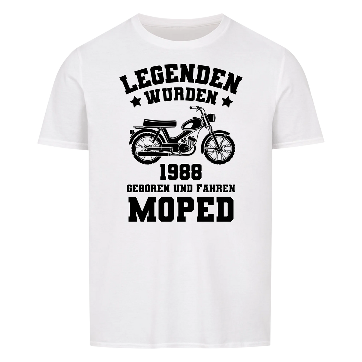 Legenden wurden Jahr geboren und fahren Moped -- T-Shirt Unisex