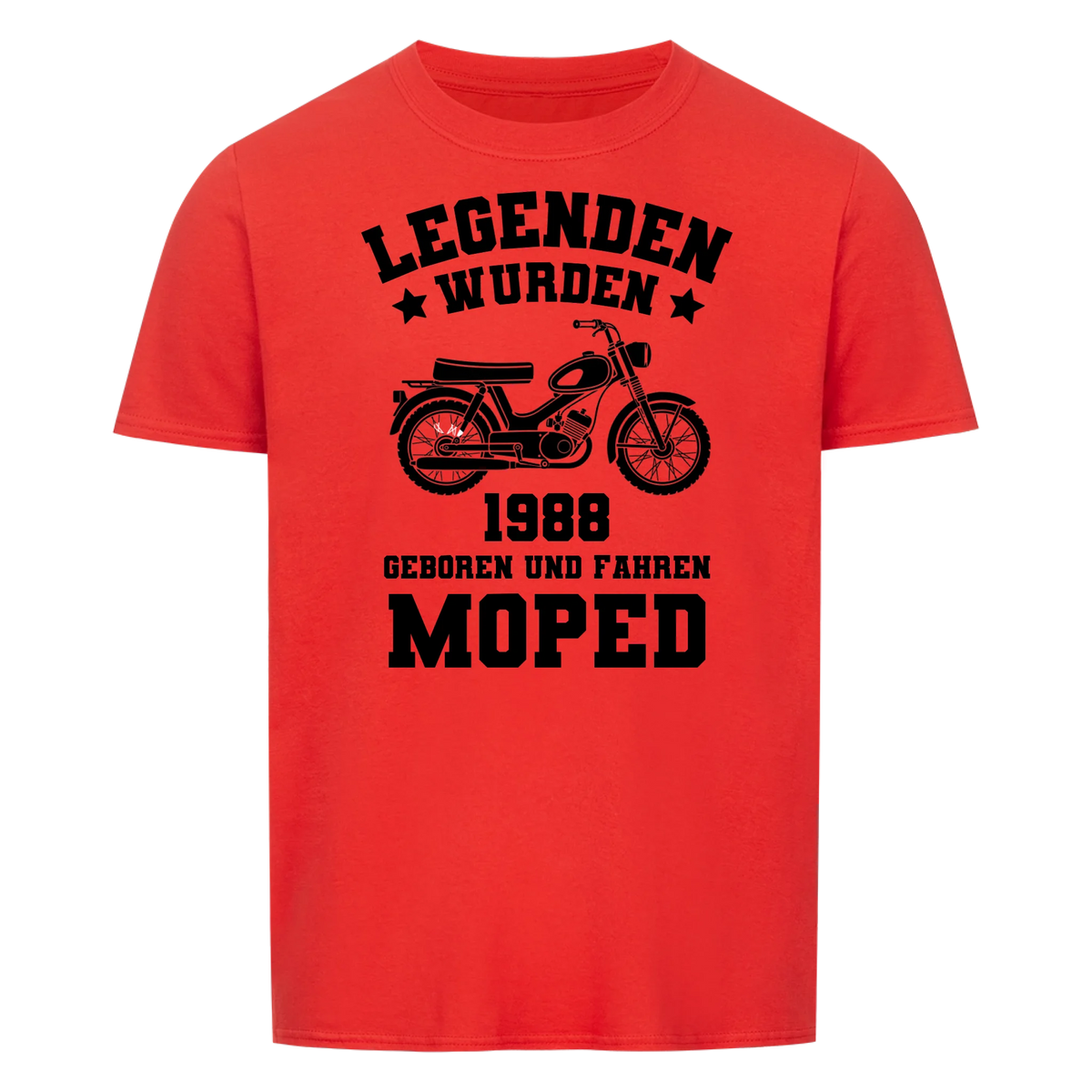 Legenden wurden Jahr geboren und fahren Moped -- T-Shirt Unisex