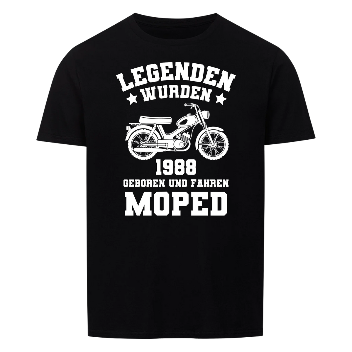 Legenden wurden Jahr geboren und fahren Moped -- T-Shirt Unisex