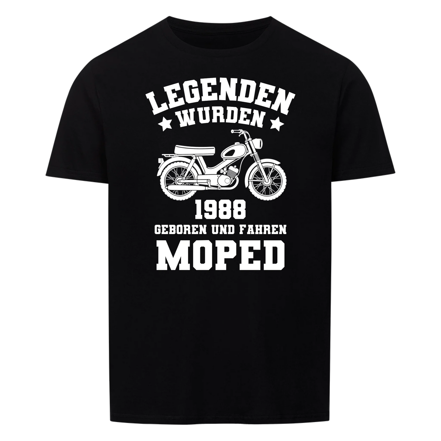 Legenden wurden Jahr geboren und fahren Moped -- T-Shirt Unisex