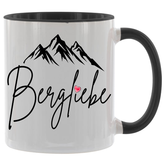 Bergliebe - Kaffeetasse verschiedene Farben - 330ml - Perfekt fürs Büro oder Wandern