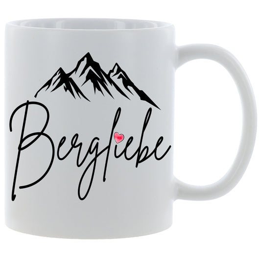 Bergliebe - Kaffeetasse verschiedene Farben - 330ml - Perfekt fürs Büro oder Wandern