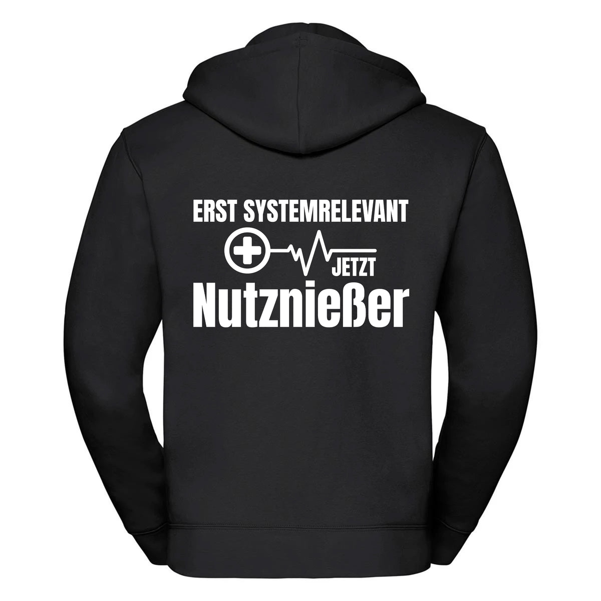 Erst Systemrelevant jetzt Nutznießer -- Zipper Hoodie / Weste Unisex