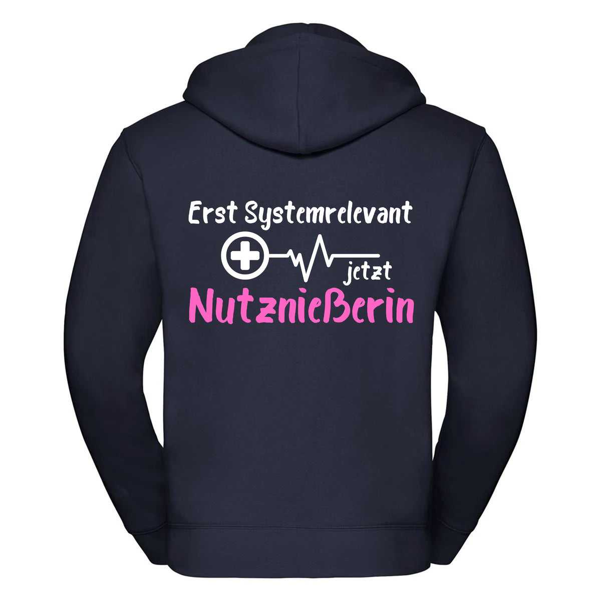 Erst Systemrelevant jetzt Nutznießerin -- Zipper Hoodie / Weste Unisex